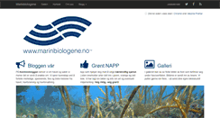 Desktop Screenshot of marinbiologene.no