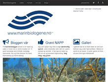 Tablet Screenshot of marinbiologene.no